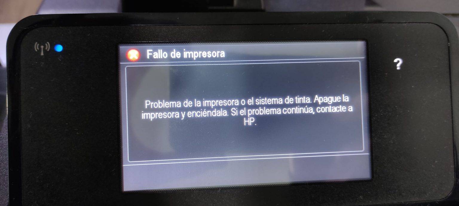 Fallo impresora hp agtec servicios y suministros s l