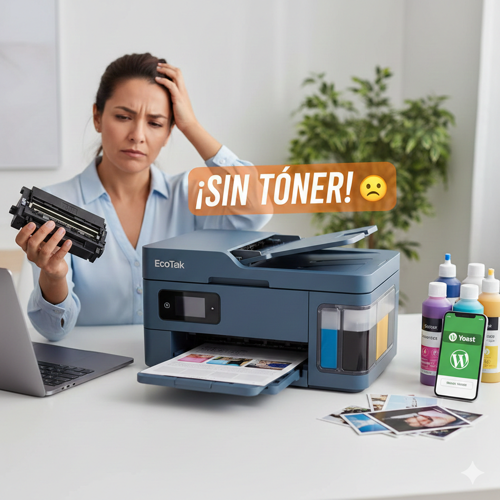 impresora con aviso de sin toner